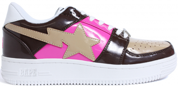 A Bathing Ape Bapesta Brown Pink Beige (2017) - 001FWD801001XBRW