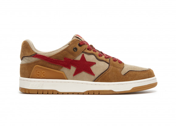 a bathing ape bapesta low crazy white