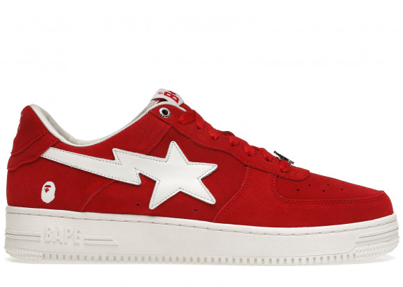 A Bathing Ape Bape Sta Low Red Suede - 001FWH201047_RED