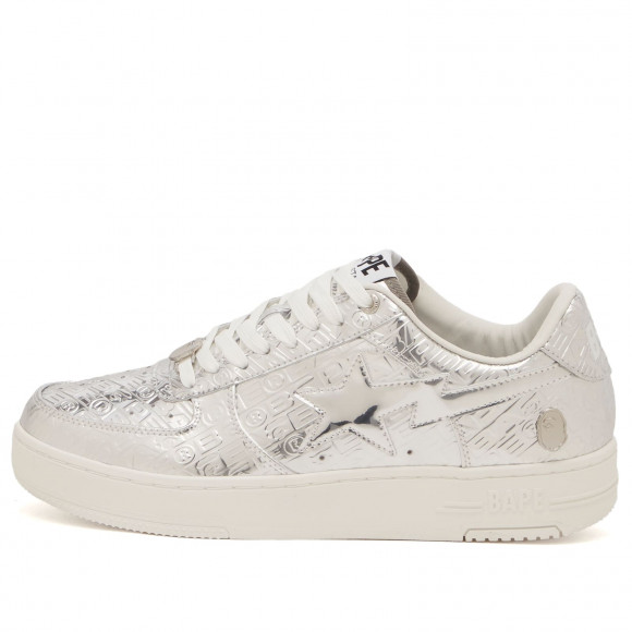 A Bathing Ape Men's Metalic Bape Sta Sneaker Silver - 001FWK801305M-SVR