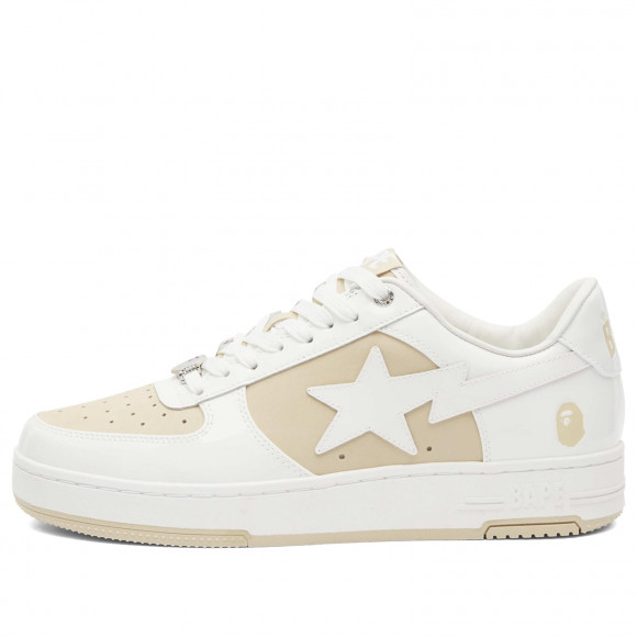 A Bathing Ape Men's Negative Bape Sta Sneaker Beige/Olive - 001FWK801306M-BEI