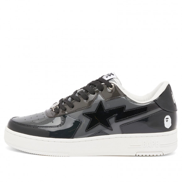 A Bathing Ape Men's Patent Bape Sta Icon Sneaker Black - 001FWK801308M-BLK