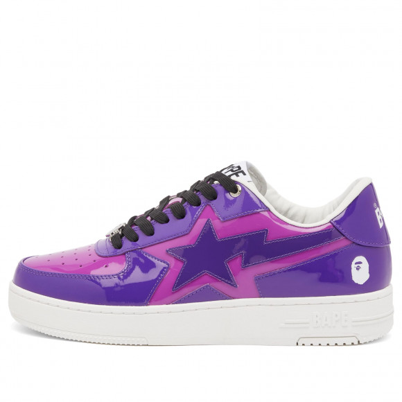 A Bathing Ape Men's Patent Bape Sta Icon Sneaker Purple - 001FWK801308M-PUR