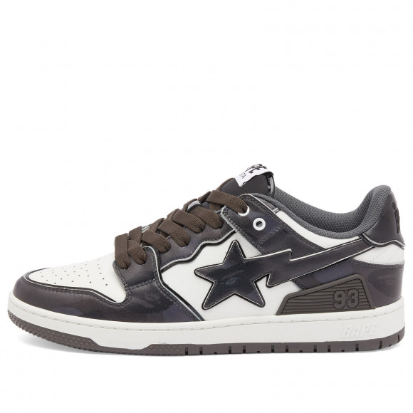 A Bathing Ape Men's Camo Leather Sk8 Sta Sneaker Black - 001FWK801310M-BLK