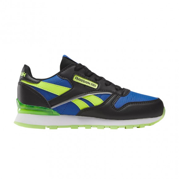 Reebok Classic Leather Step 'n' Flash Little Kid 'Black Laser Lime' | Kid's Size 12.5 - 100033590