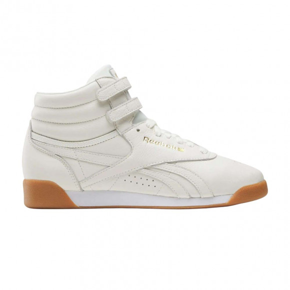 Reebok Wmns Freestyle Hi 'Chalk Gold Gum' | White | Women's Size 6 - 100271745