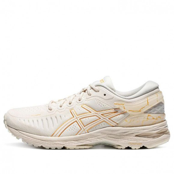 100 Жіночі кросівки asics gel-lyte komachi strap mt - ASICS Metarun White/Gold Marathon Running Shoes (SNKR/Women's) 1012B139