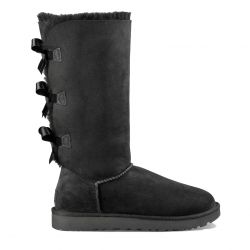 Womens UGG&reg; Bailey Bow II Tall Boot - Black - 1016434-BLK