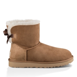 Womens UGG&reg; Mini Bailey Bow II Boot - Chestnut - 1016501-CHE