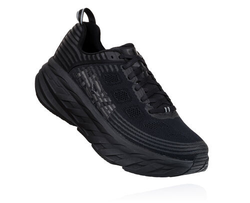 HOKA Bondi 6 Chaussures de Route pour Femmes en Black/Black - 1019270-BBLC