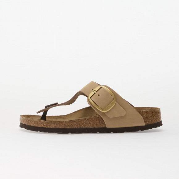 Sneakers Birkenstock Gizeh Big Buckle Nubuck Leather Women Sandcastle - 1024007