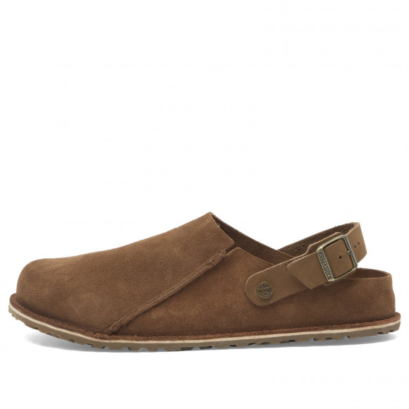 Birkenstock Men's Lutry Premium in Dark Tea Suede - 1030187