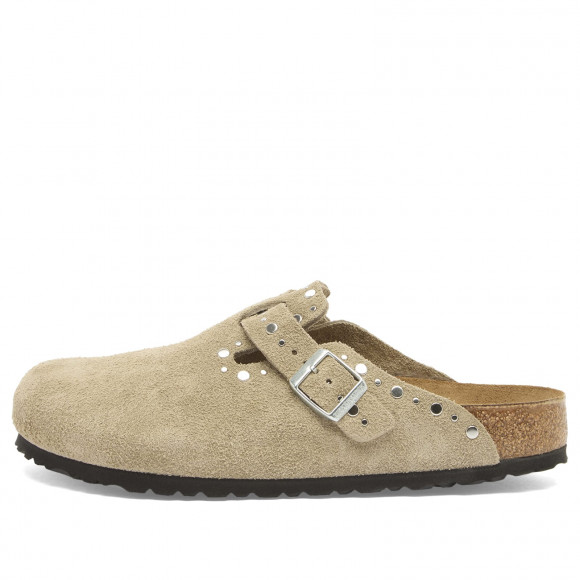 Birkenstock Women's Boston Rivet Clog - Taupe Suede - 1030437