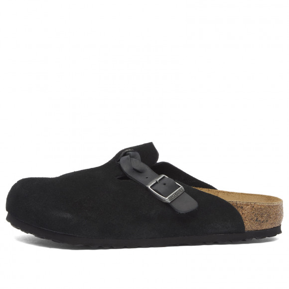 Birkenstock Women's Boston Braided Clog - Black Suede - 1030561