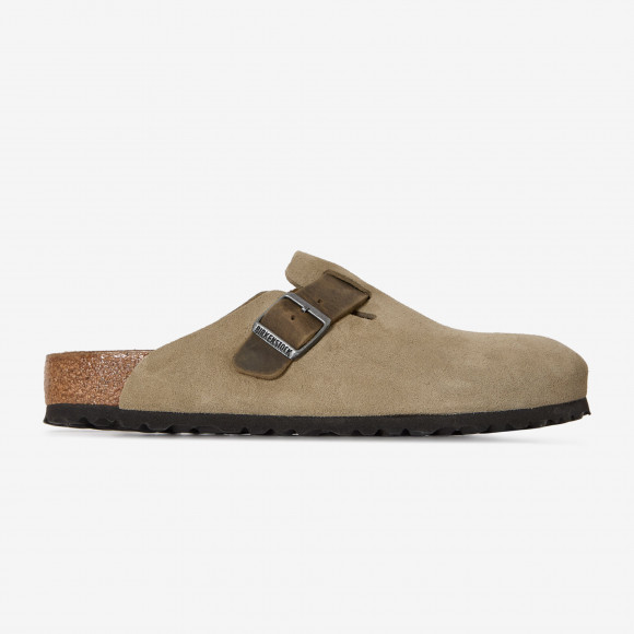 Birkenstock Men's Boston Clog - Faded Khaki Suede/Leather - 1031516