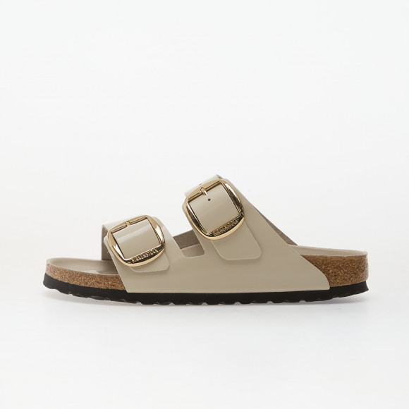 Sneakers Birkenstock Arizona Big Buckle Natural Leather Patent Women High-Shine Oyster - 1031873