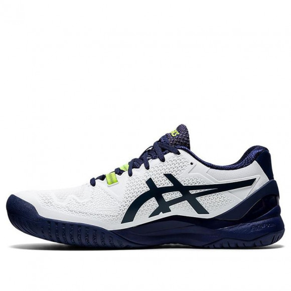 ASICS Gel Resolution 8 ' Peacoat' White/Peacoat Marathon Running Shoes (SNKR) 1041A113-102 - 1041A113-102