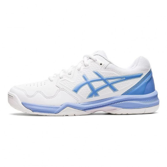 ASICS Gel-Dedicate 7 White/Blue Marathon Running Shoes (Tennis Shoe/Low Tops/Women's/Wear-resistant) 1042A167-102 - 1042A167-102