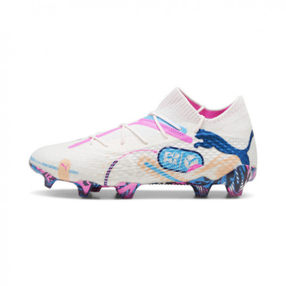 PUMA FUTURE 7 ULTIMATE VOLUME UP Firm Ground/Artificial Ground Men's Soccer Cleates Shoes in White/Luminous Blue/Poison Pink - 108072_01