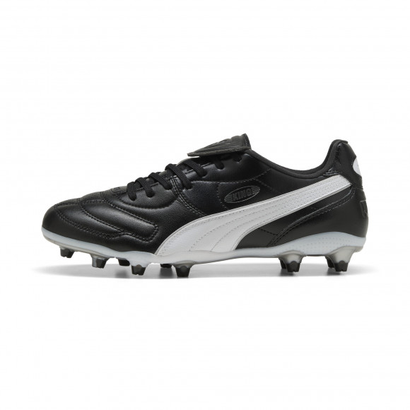 PUMA KING LIGA FG/AG Unisex Shoes in Black/White/Silver - 108475_01