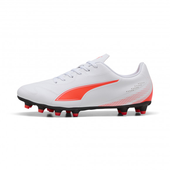 PUMA VITORIA II FG/AG Soccer Cleats Men Shoes in White/Glowing Red - 108500_02