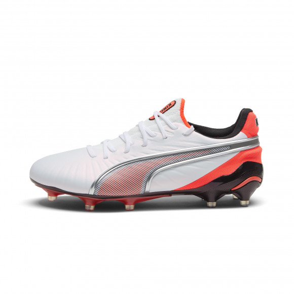 PUMA KING ULTIMATE FG//AG Wn's Women Shoes in White/Silver/Glowing Red - 108824_01