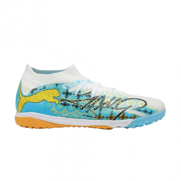 Puma Future 9 Match Playmaker Turf 'White Vibrant Blue Sun Stream Light Aqua' | Men's Size 7.5 - 109219-01
