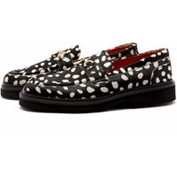 Soulland Men's x VINNY's Palace Loafer in Black/White Spotted Pony - 110-12-999-BWH