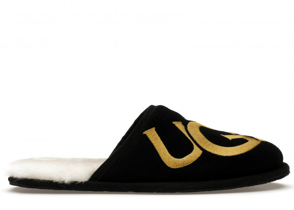 UGG Scuff Logo Slipper Black Gold - 1101324-BKGD