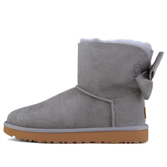 (WMNS) UGG Mini Bailey Bow II Glam Snow Boots Blue Gray - 1103130-GYS