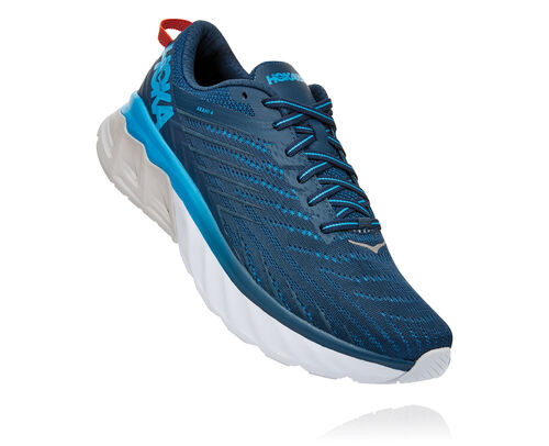 HOKA ONE ONE Arahi 4 - Men's Running Shoes - Majolica Blue / Dresden Blue - 1106473-MBDBL