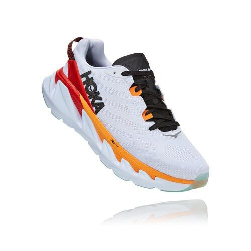 HOKA Elevon 2 Chaussures de Route pour Hommes en White/Blazing Orange - 1106477-WBOR