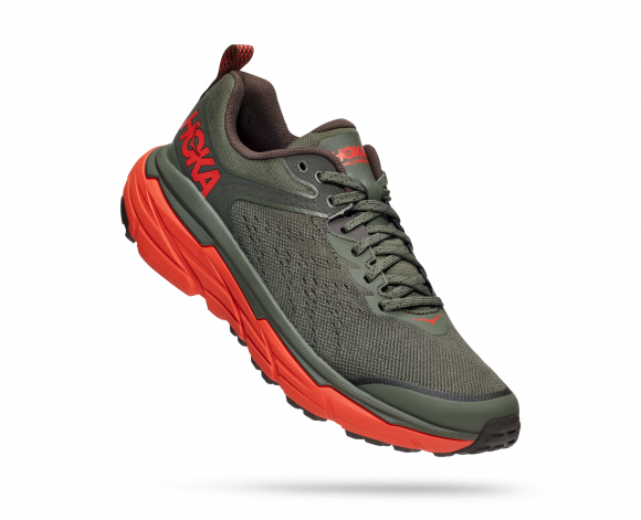 HOKA Men's Challenger 6 in Thyme/Fiesta - 1106510-TFST
