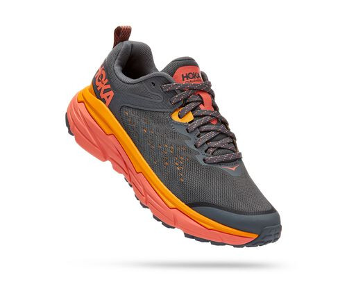 HOKA Men's Challenger Atr 6 Trail Running Shoes in Thyme/Sharkskin