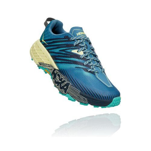 HOKA Speedgoat 4 Chaussures de Trail pour Femmes en Provincial Blue/Luminary Green - 1106529-PBLG