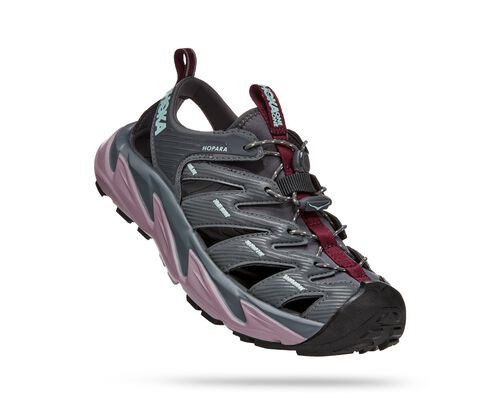 HOKA Women's Sky Hopara Hiking Shoes in Castlerock/Elderberry - 1106535-CELD