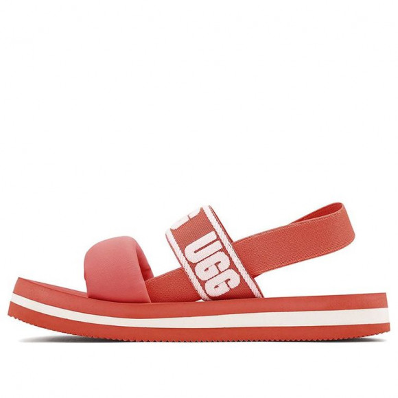 (WMNS) UGG Zuma Sling Beach Sandals Red White - 1107893-PCRL