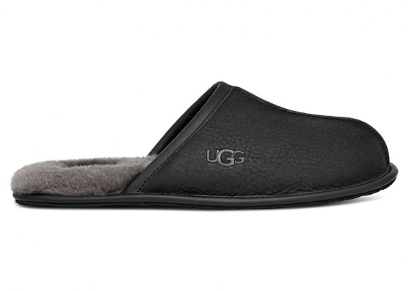 UGG Scuff Leather Slipper Black - 1108192-BLK