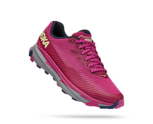 HOKA Women's Torrent 2 Trail Running Shoes in Festival Fuchsia/Ibis Rose - 1110497-FFIR