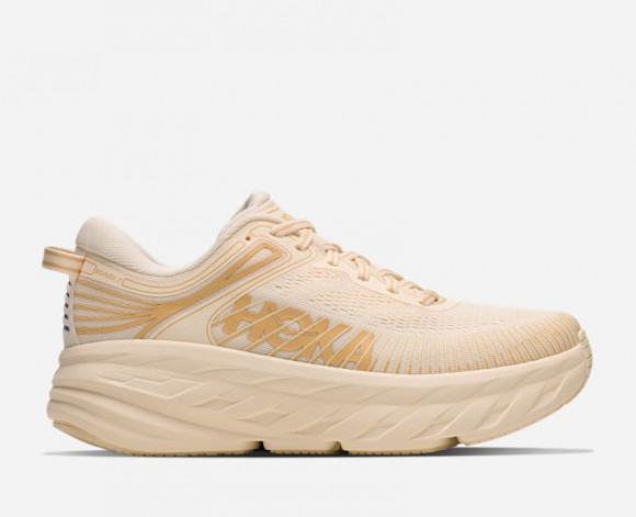 HOKA Women's Bondi 7 Lifestyle Shoes in Vintage Yellow/Honeycomb - 1110519-VWH