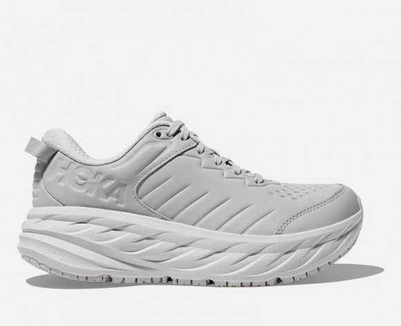 HOKA Women's Bondi SR Road Running Shoes in Harbor Mist/Lunar Rock - 1110521-HMLR