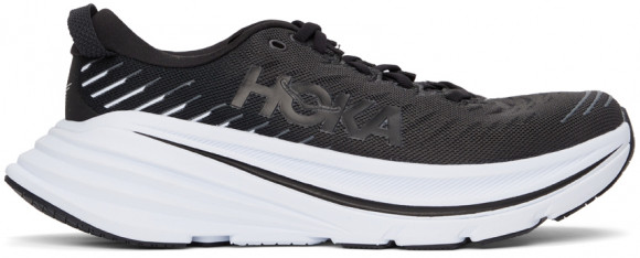 HOKA Bondi X Chaussures de Compétition pour Hommes en Black/White - 1113512-BWHT