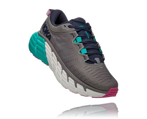 HOKA Gaviota 3 Chaussures de Route pour Femmes en Sharkskin/Outer Space - 1113521-SOSP