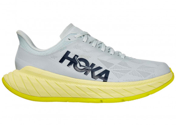 HOKA Men's Carbon X 2 Shoes in Blue Flower/Luminary Green - 1113526-BFLG
