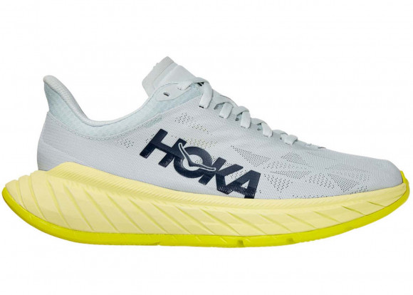 HOKA ONE ONE Carbon X 2 - Women's Running Shoes - Blue Flower / Luminary Green - 1113527-BFLG