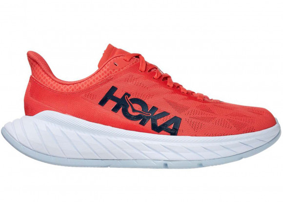 HOKA ONE ONE Carbon X 2 - Women's Running Shoes - Hot Coral / Black Iris - 1113527-HCBI