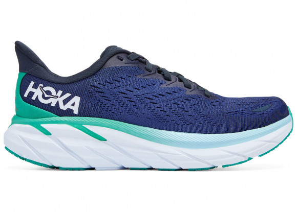 HOKA Women's Clifton 8 Shoes in Outer Space/Bellwether Blue - 1119394-OSBB