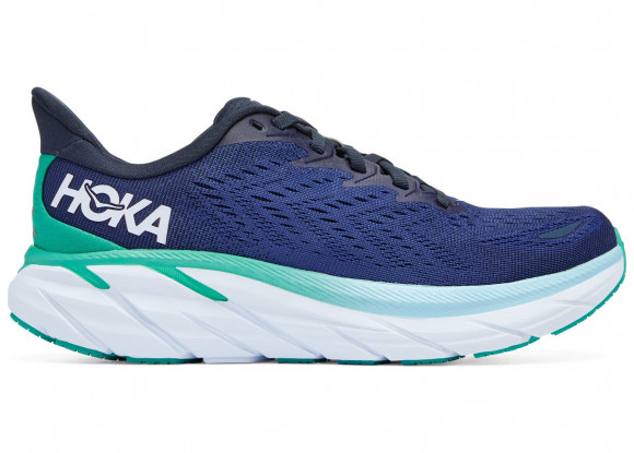 HOKA Clifton 8 Chaussures de Route pour Femmes en Outer Space/Bellwether Blue - 1119394-OSBB