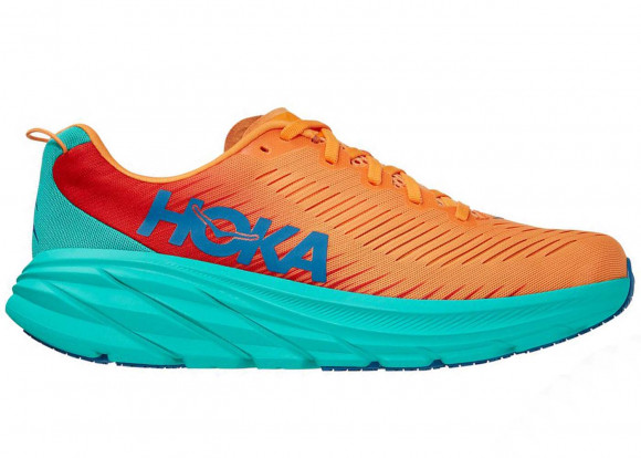 HOKA Men's Rincon 3 Shoes in Blazing Orange/Fiesta - 1119395-BOFT