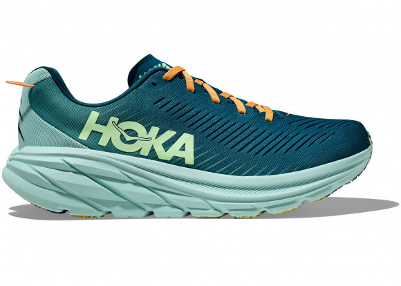 HOKA Men's Rincon 3 Running Shoes in Deep Lagoon/Ocean Mist